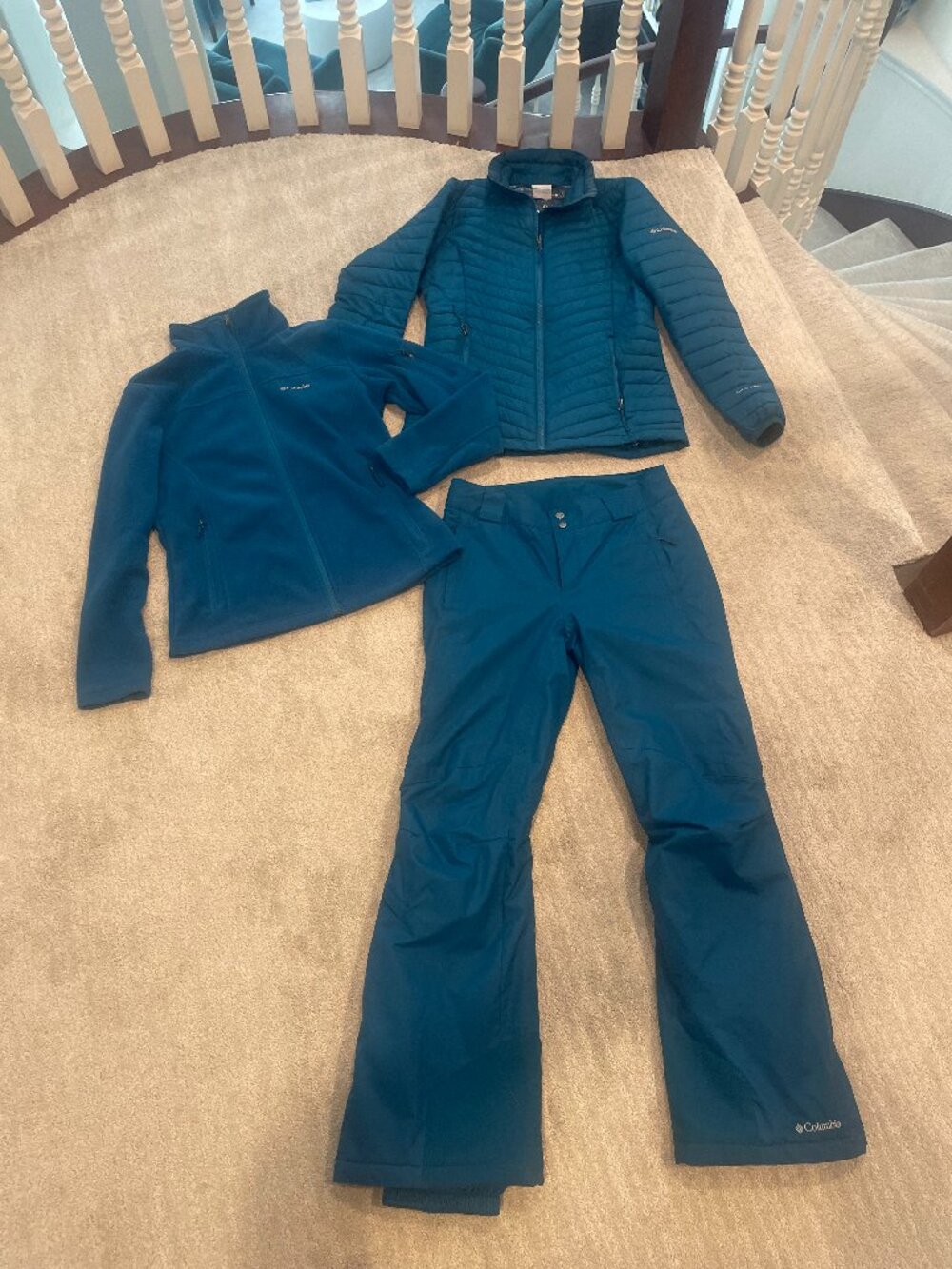 Columbia Women's 3-Piece Ski / Snow Set - Teal Blue (Size S)